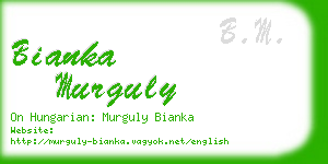 bianka murguly business card